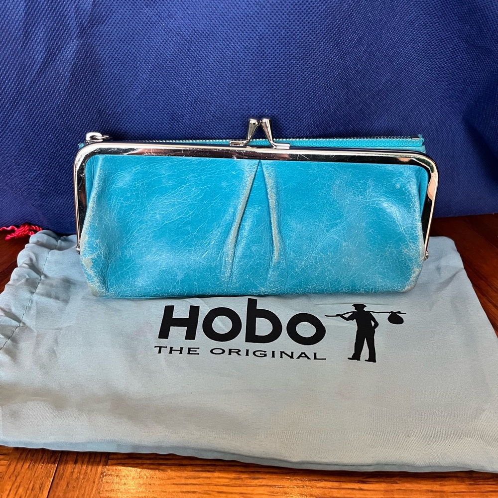 HOBO Turquoise Clutch Wallet